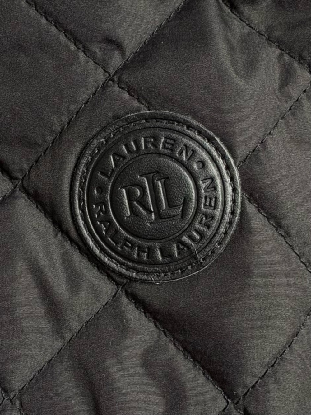 NWT Lauren Ralph Lauren Black Label Quilted Snap Front Barn Jacket • Black • L - Picture 3 of 15